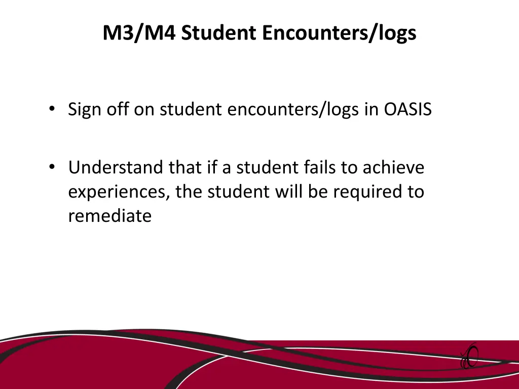 m3 m4 student encounters logs