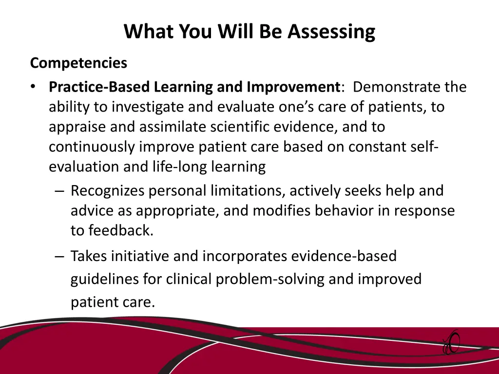 what you will be assessing 2