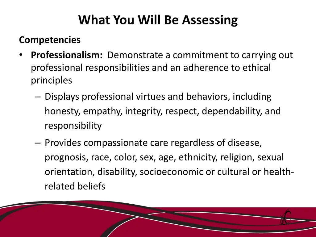 what you will be assessing 4