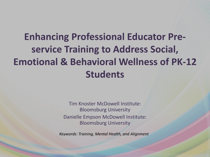 enhancing professional educator pre service