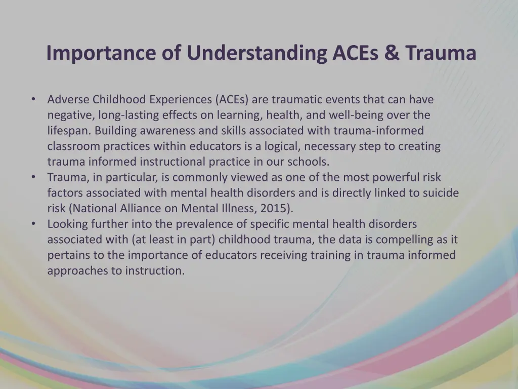 importance of understanding aces trauma