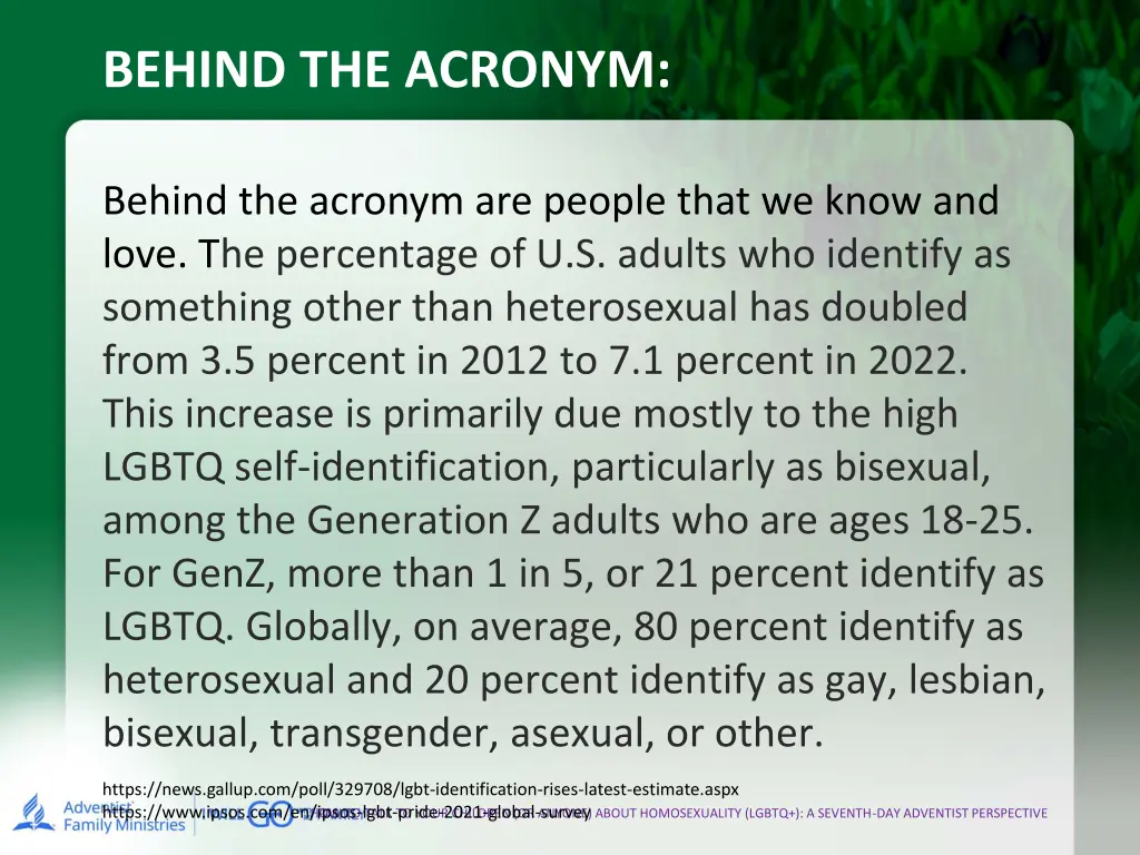 behind the acronym