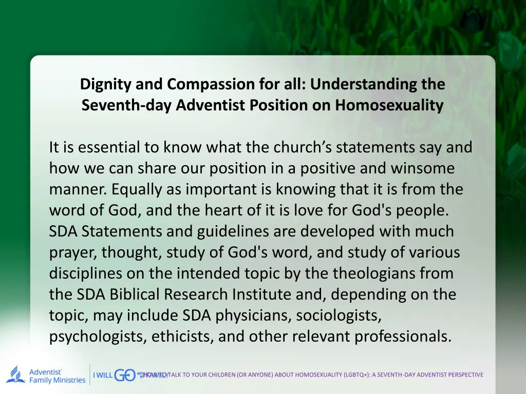 dignity and compassion for all understanding