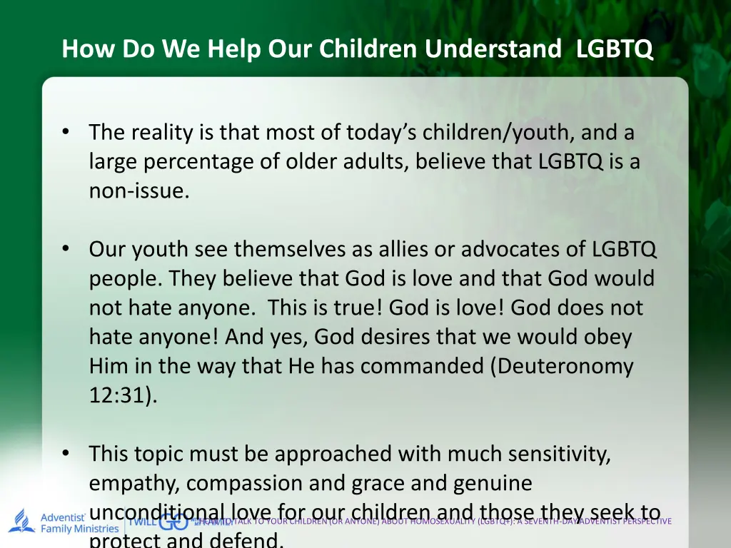 how do we help our children understand lgbtq