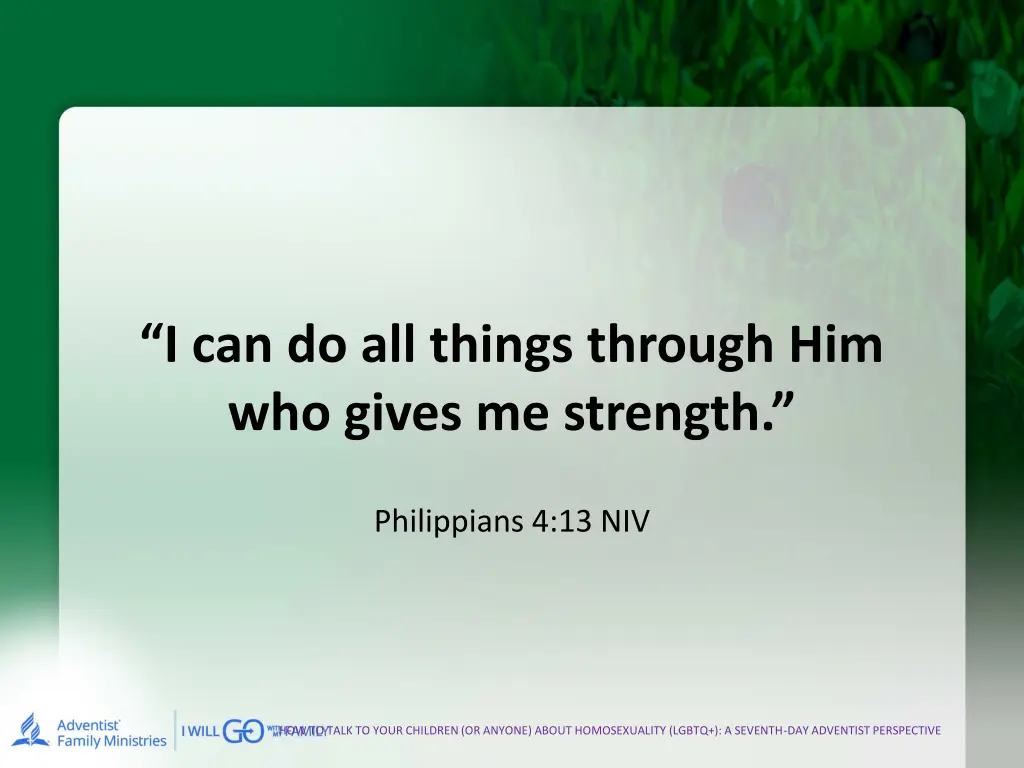 i can do all things through him who gives