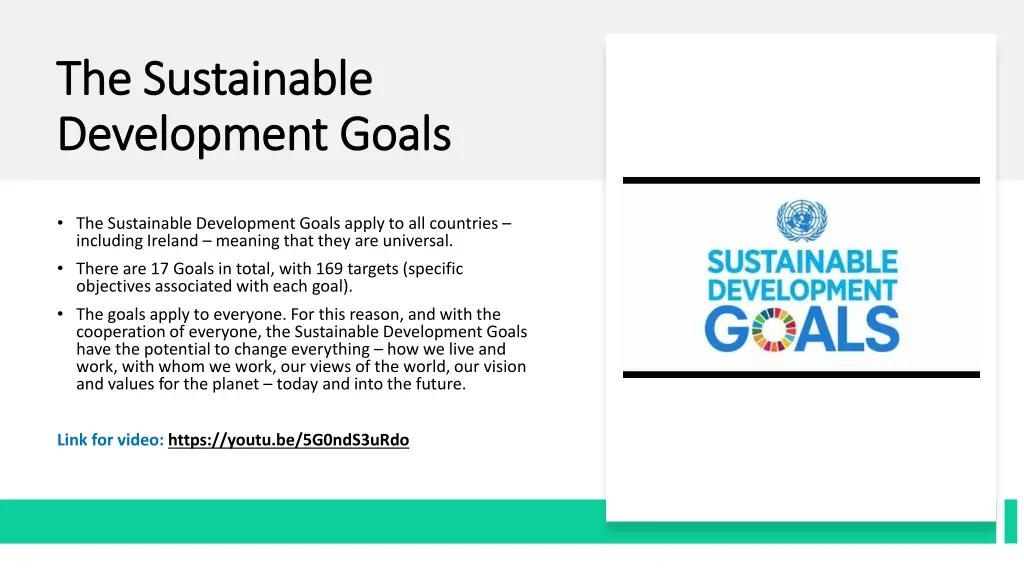 the sustainable the sustainable development goals