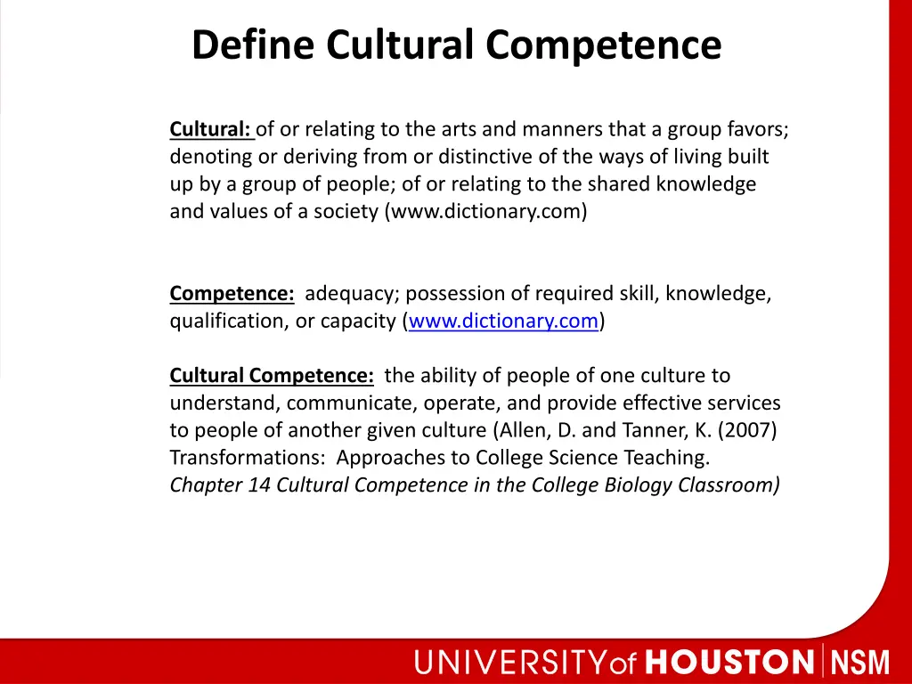 define cultural competence 1