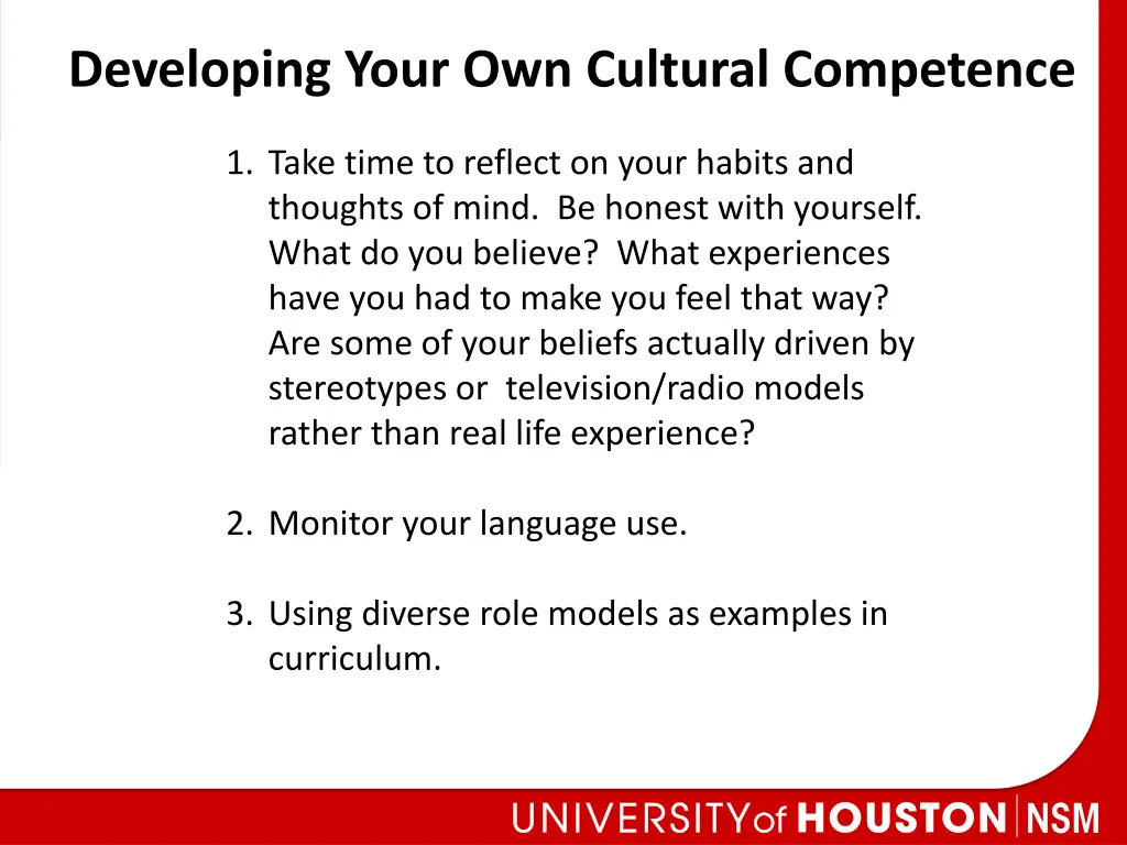 developing your own cultural competence