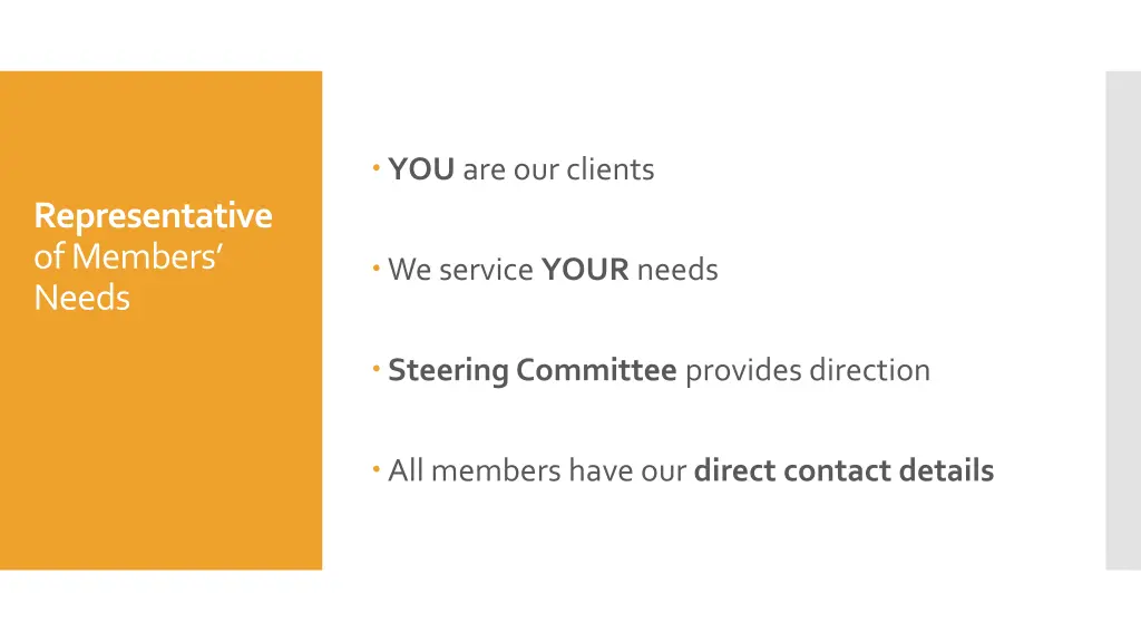 you are our clients