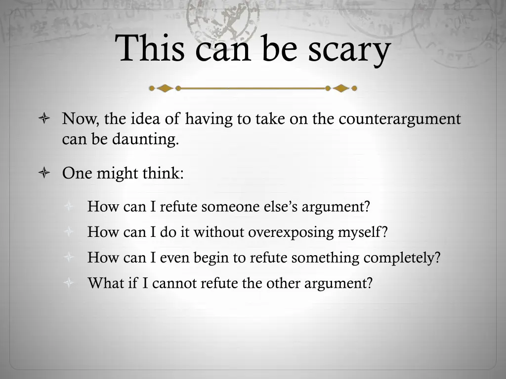 this can be scary