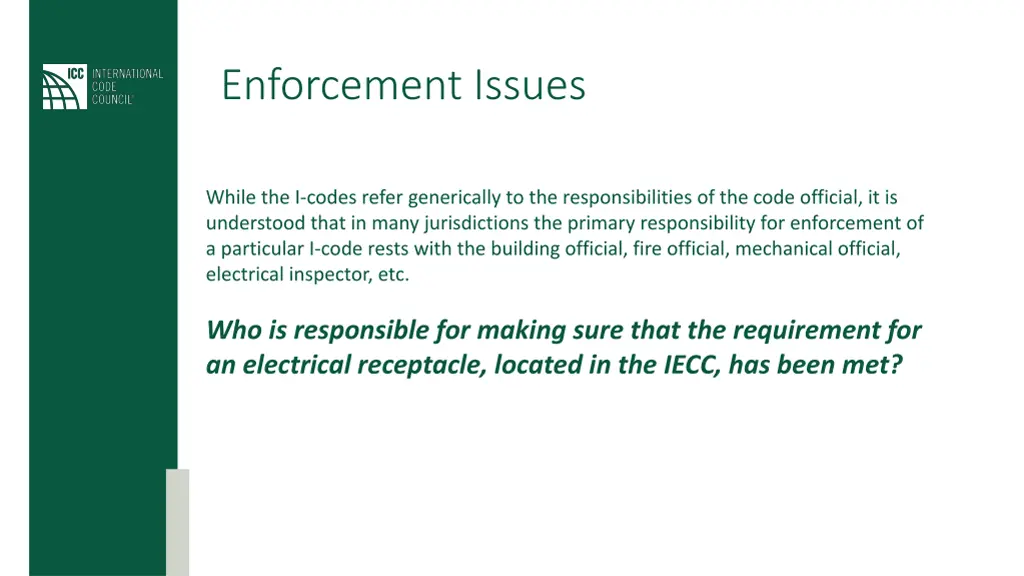 enforcement issues