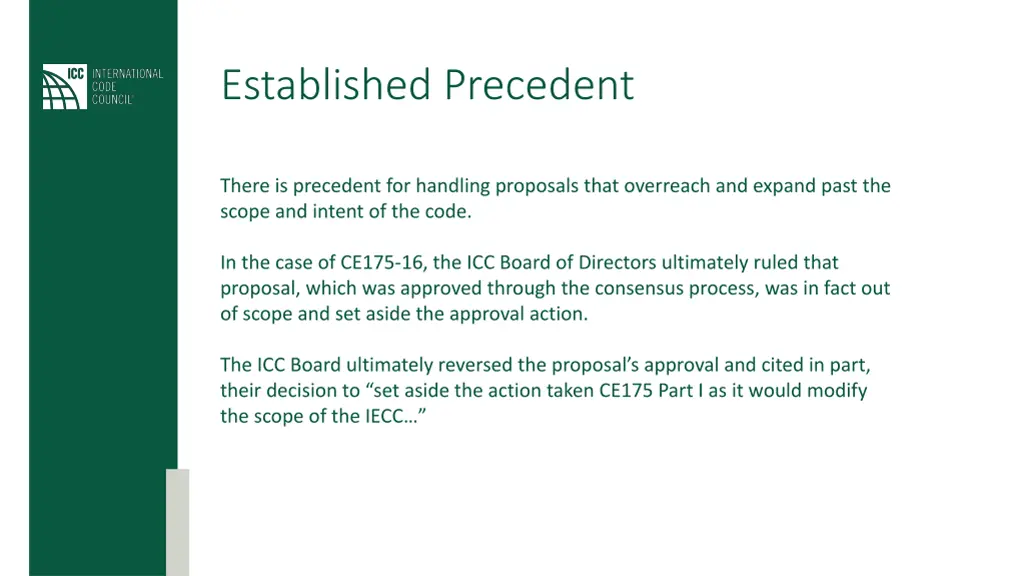 established precedent