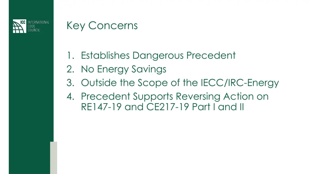 key concerns