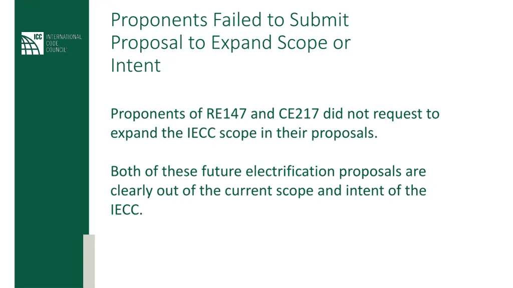 proponents failed to submit proposal to expand