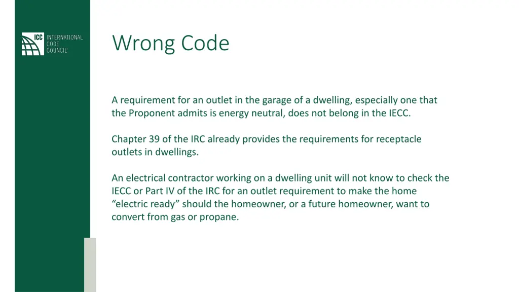 wrong code