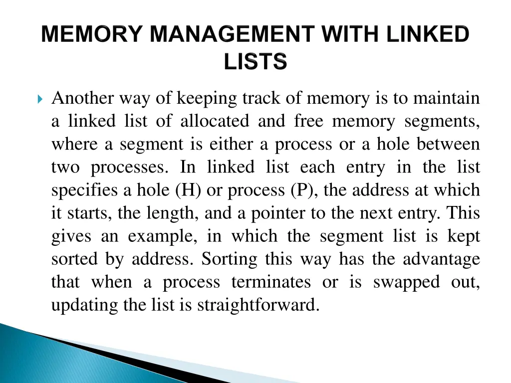 another way of keeping track of memory