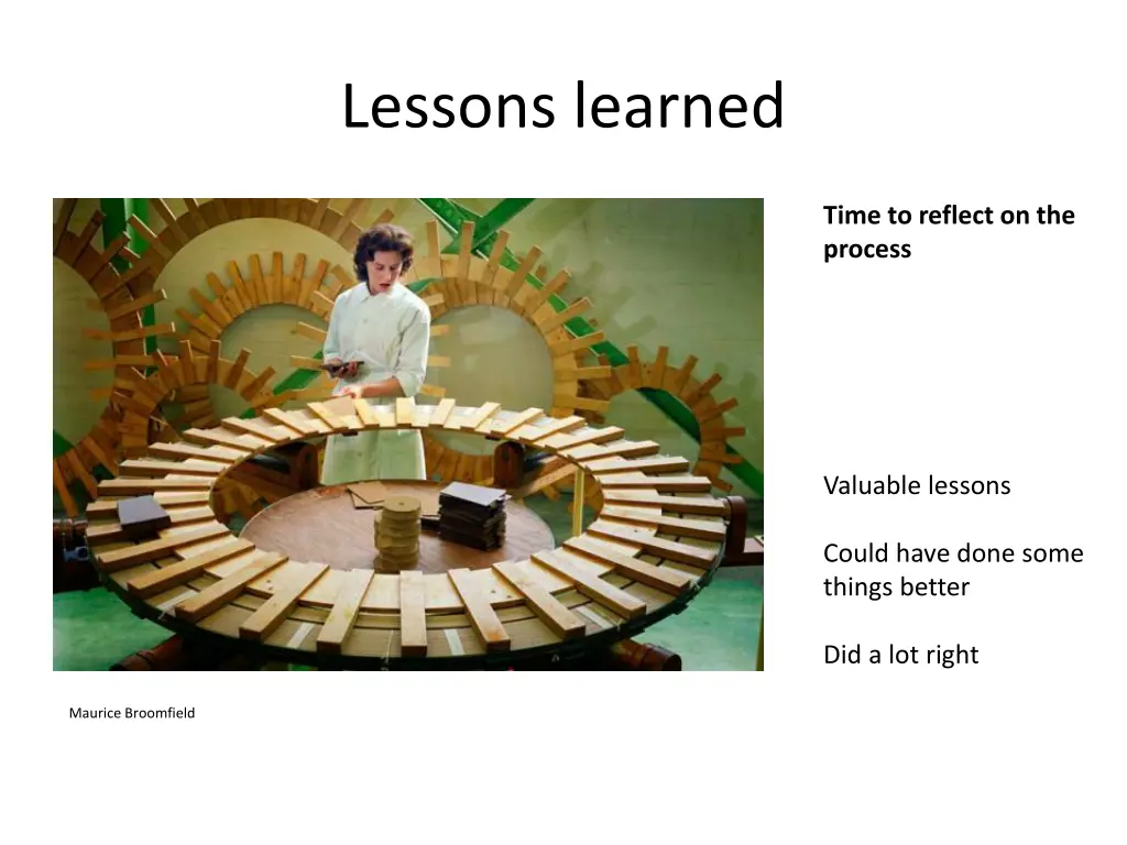 lessons learned