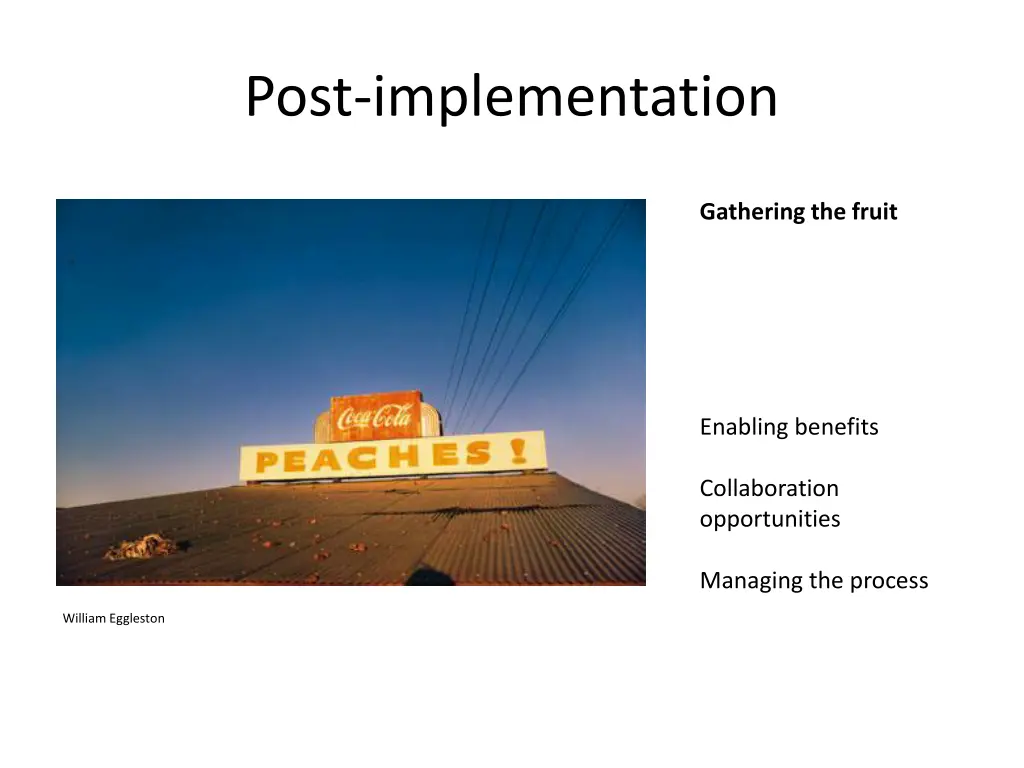 post implementation