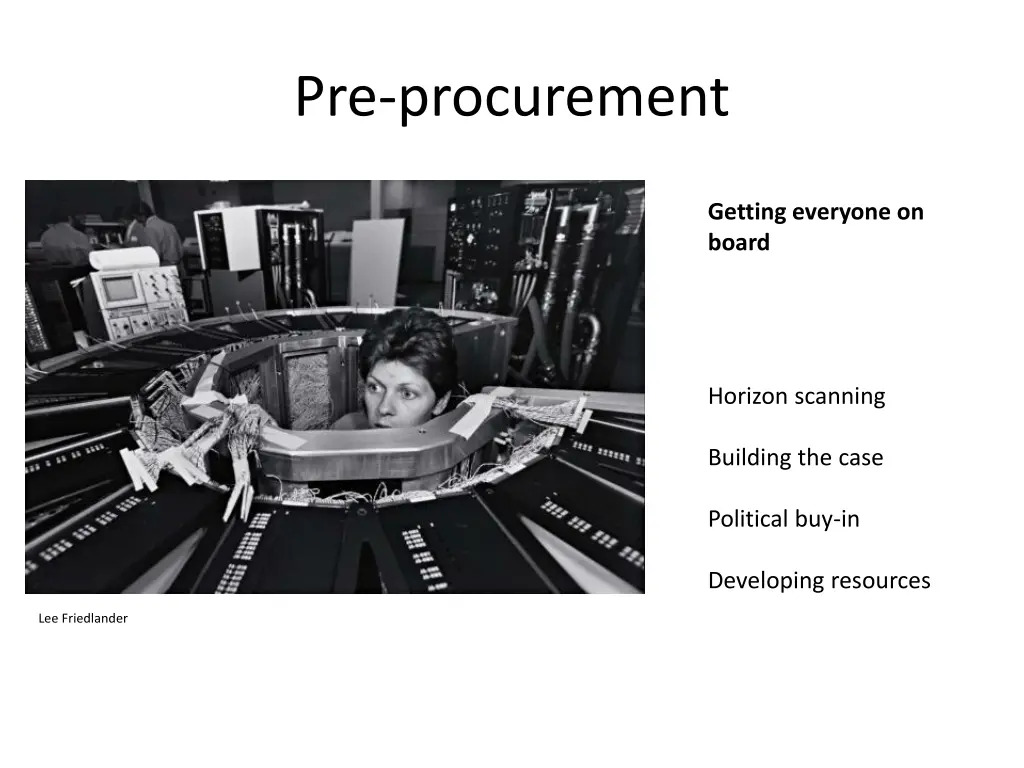 pre procurement