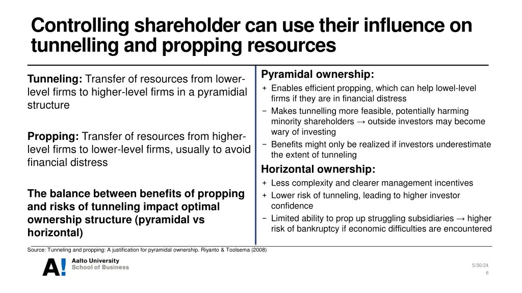 controlling shareholder can use their influence
