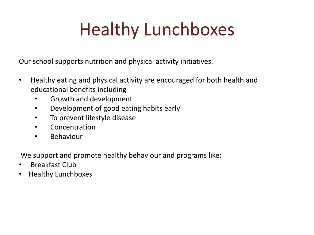 healthy lunchboxes