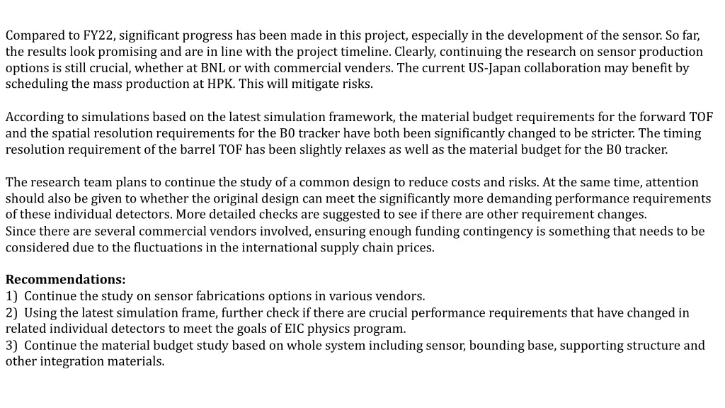 compared to fy22 significant progress has been