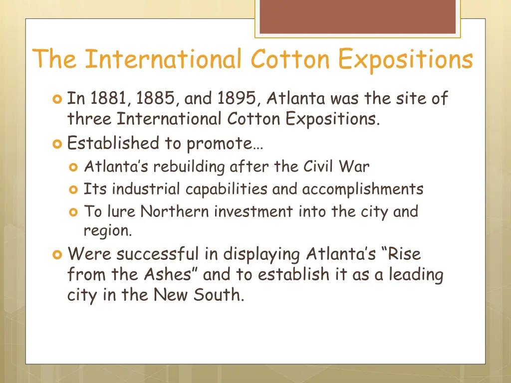the international cotton expositions