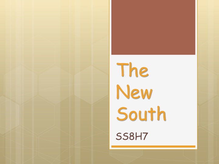 the new south ss8h7