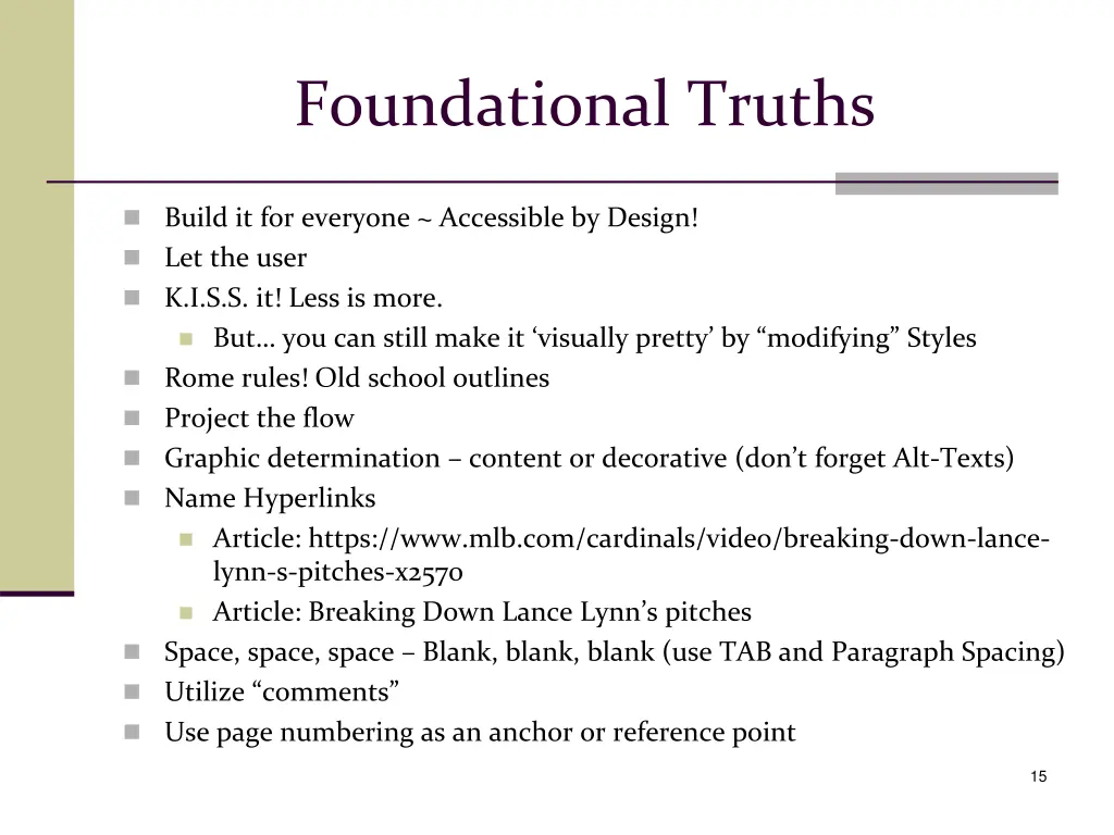 foundational truths