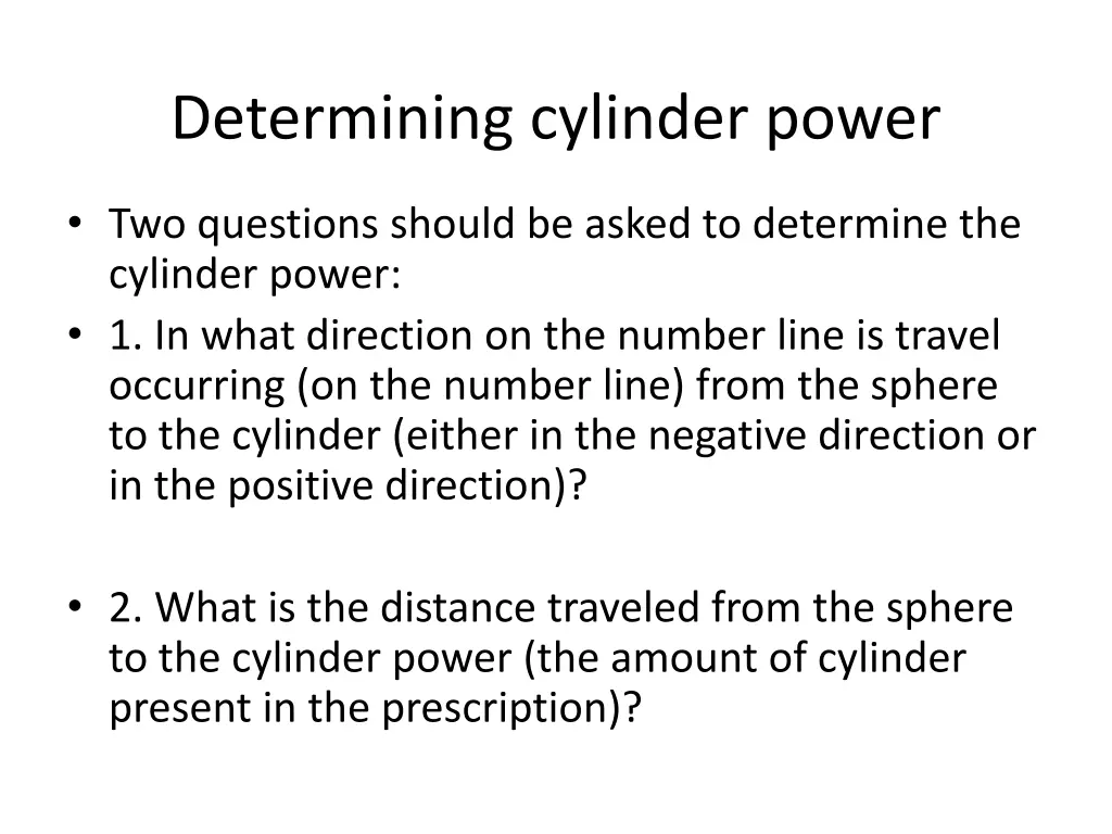 determining cylinder power