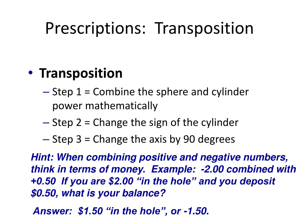 prescriptions transposition