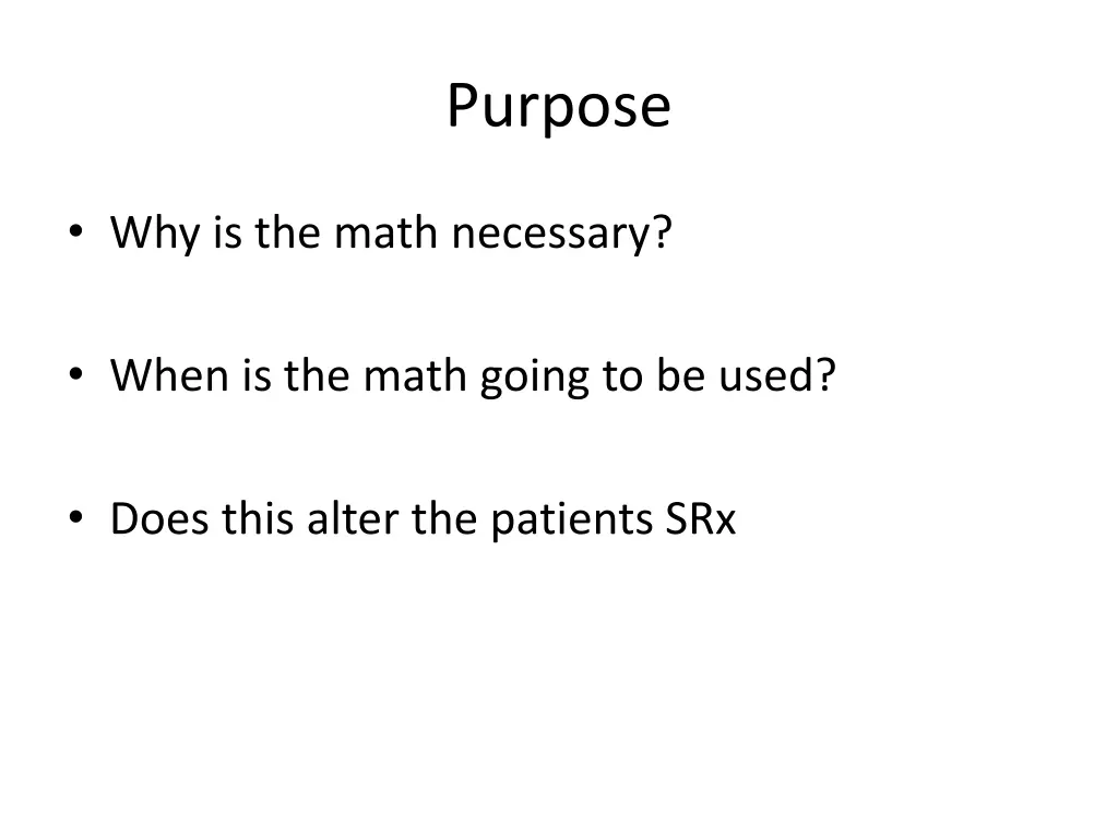 purpose