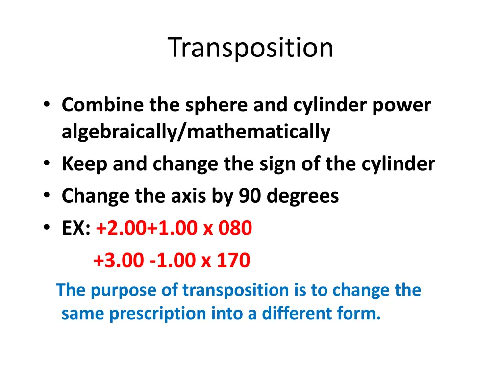 transposition