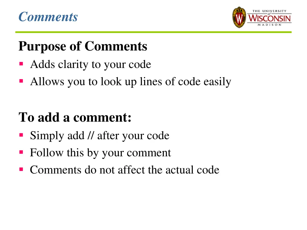 comments