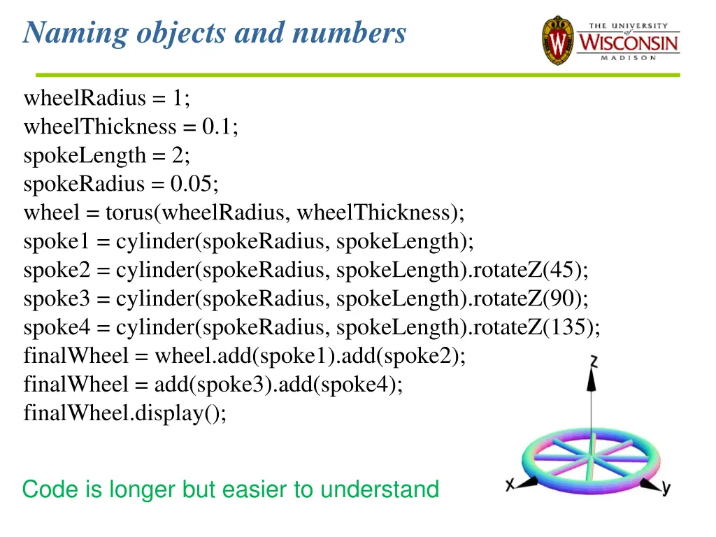 naming objects and numbers