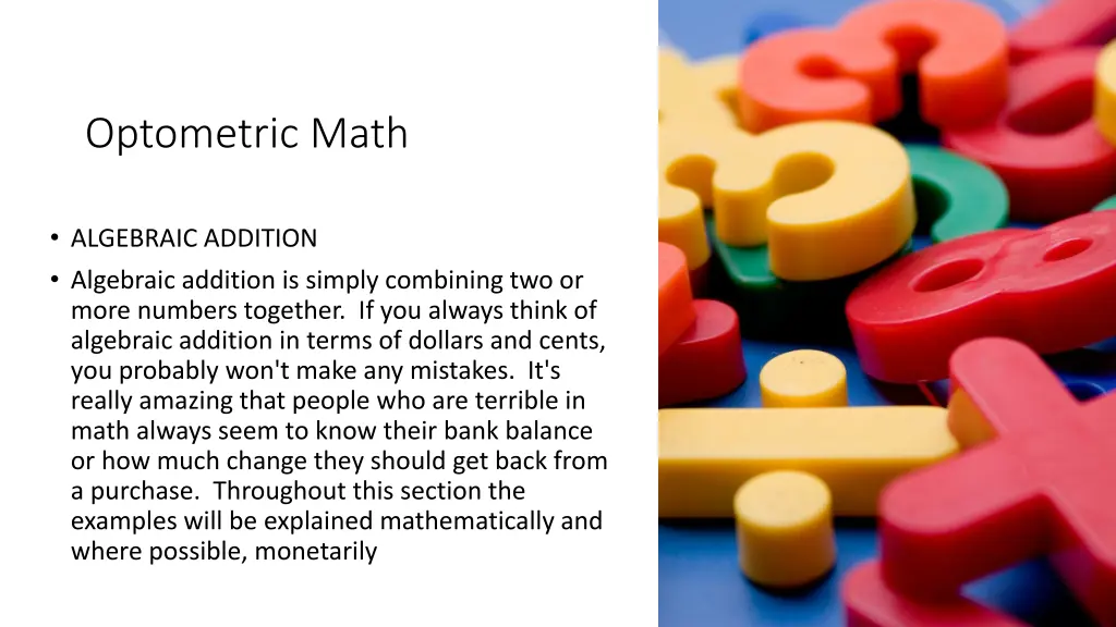 optometric math