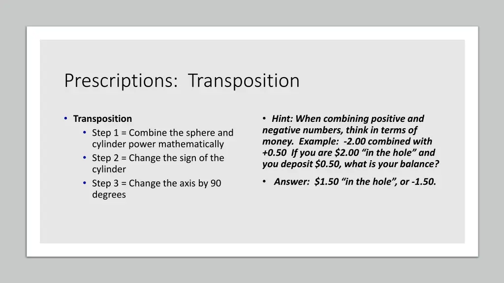 prescriptions transposition