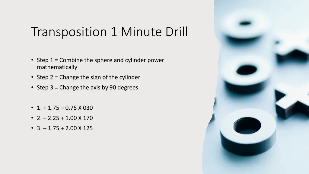transposition 1 minute drill