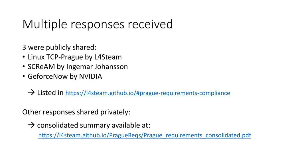 multiple responses received