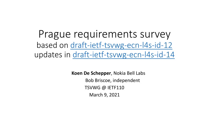 prague requirements survey based on draft ietf