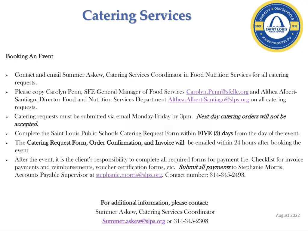 catering services