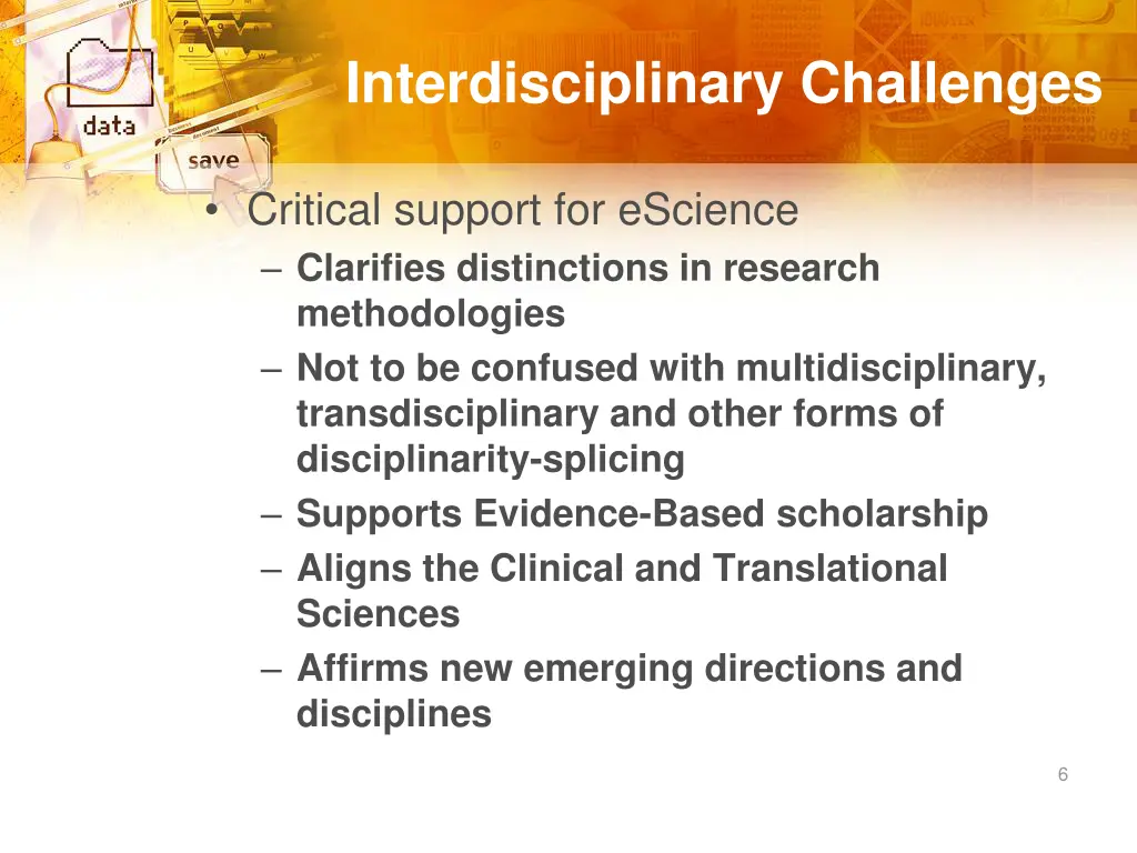 interdisciplinary challenges