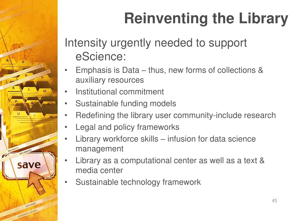 reinventing the library