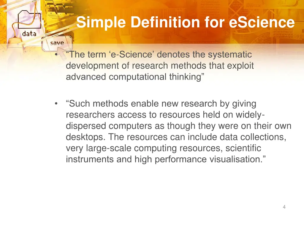 simple definition for escience