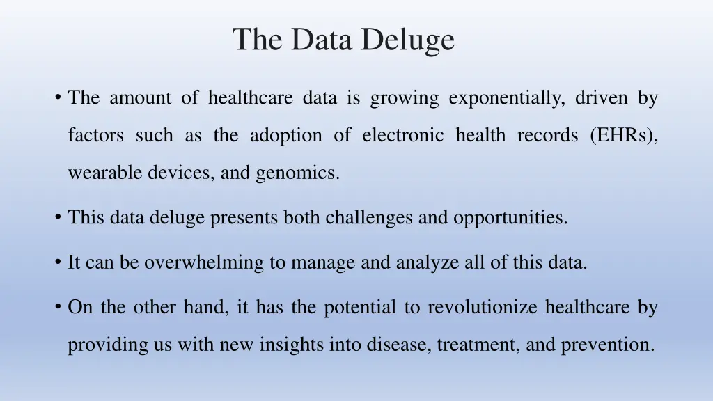 the data deluge