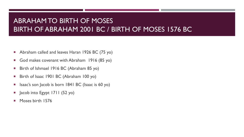 abraham to birth of moses birth of abraham 2001