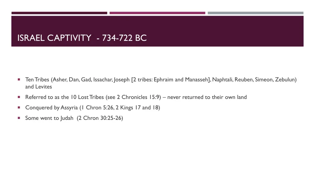 israel captivity 734 722 bc