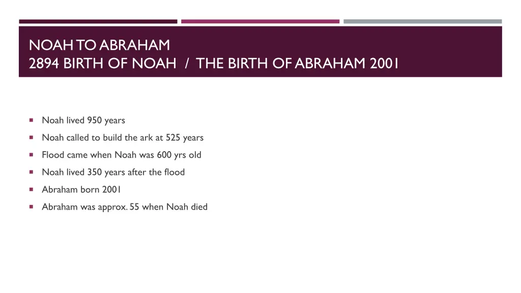 noah to abraham 2894 birth of noah the birth