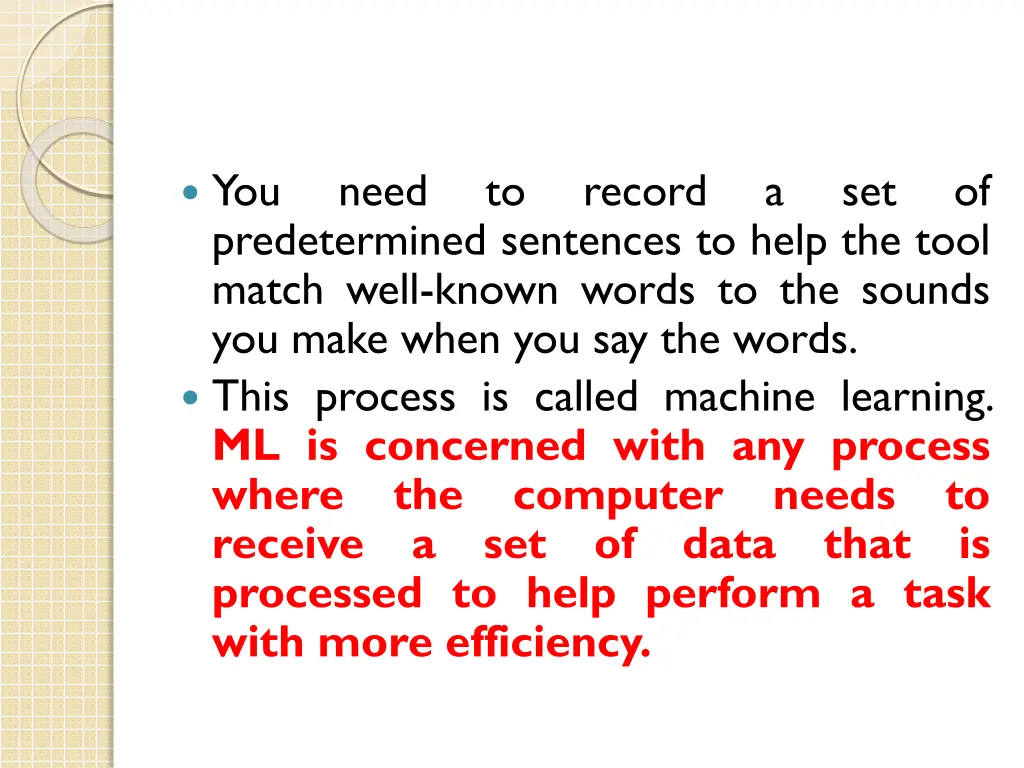 you predetermined sentences to help the tool