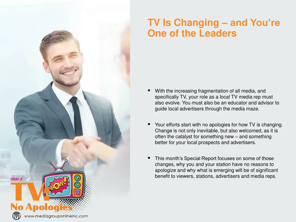 tv is changing and you re one of the leaders